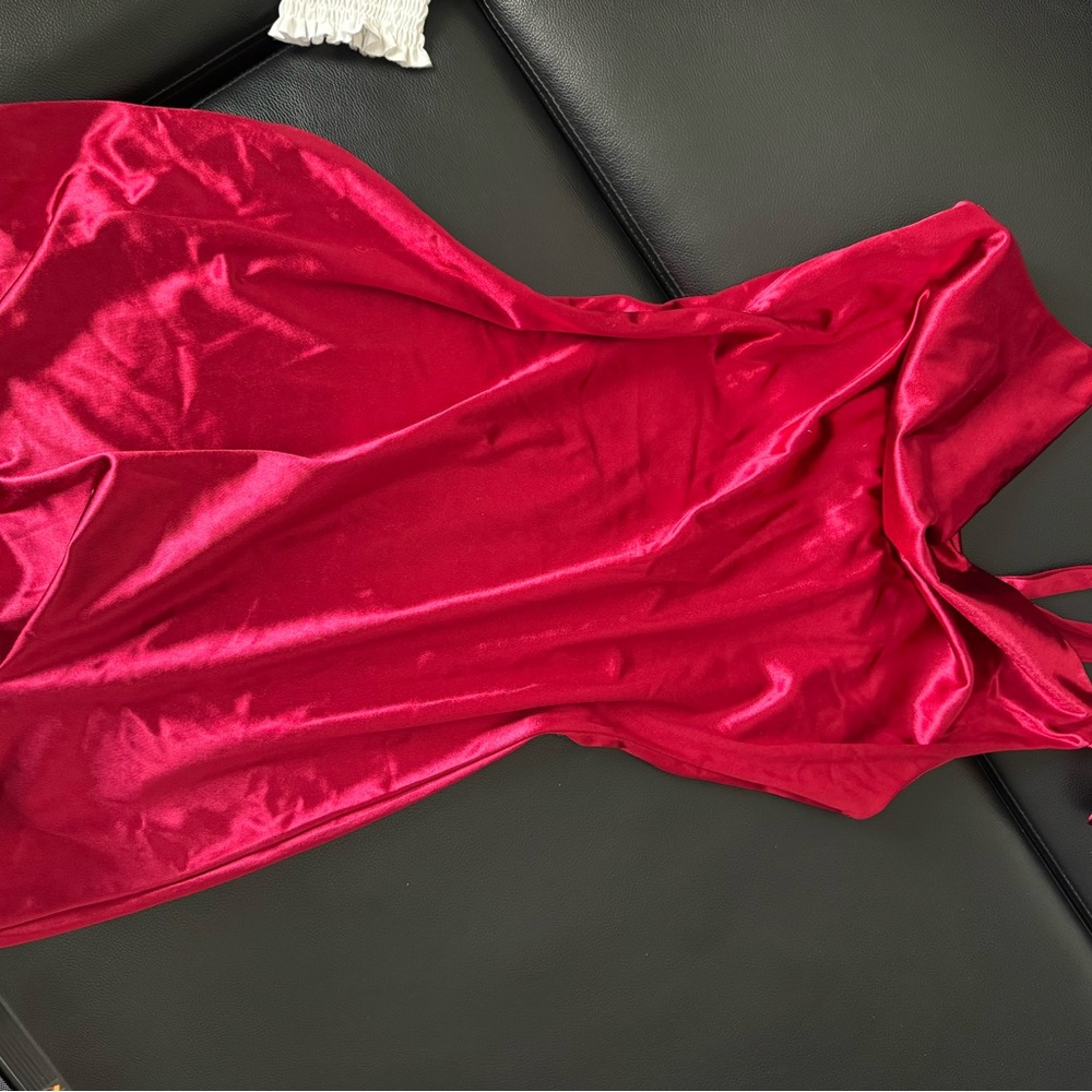 Elegant Red Satin Nightgown